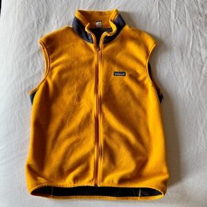 Vintage Patagonia Fleece Vest Mens 1992 Gold Yellow Synchilla PEF USA Made Large